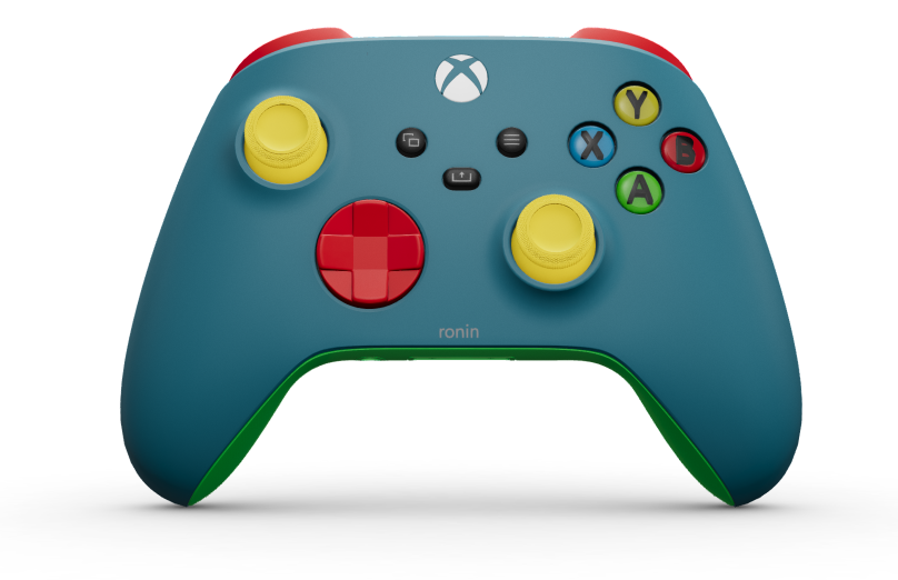 Xbox Wireless Controller - Corps: Mineral Blue, BMD: Pulse Red, Joysticks: Lightning Yellow