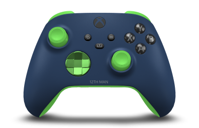 Xbox Wireless Controller - Body: Midnight Blue, D-Pads: Velocity Green (Metallic), Thumbsticks: Velocity Green