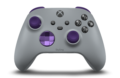 Xbox Wireless Controller - Body: Ash Gray, D-Pads: Astral Purple (Metallic), Thumbsticks: Astral Purple
