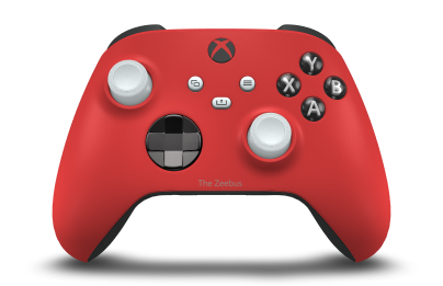 Xbox Wireless Controller - Body: Pulse Red, D-Pads: Carbon Black (Metallic), Thumbsticks: Robot White