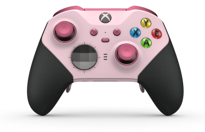 Xbox Elite ワイヤレスコントローラー シリーズ 2 - Core - Behuizing voorzijde: Zacht roze + rubberen handvatten, D-pad: Facet, Storm Gray (Metal), Behuizing achterzijde: Zacht roze + rubberen handvatten