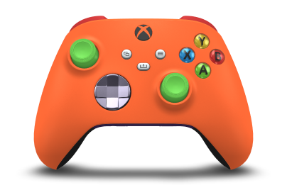 Xbox 無線控制器 - Body: Zest Orange, D-Pads: Soft Purple (Metallic), Thumbsticks: Velocity Green
