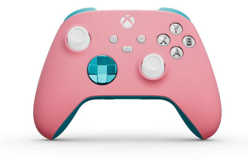 Xbox Wireless Controller - Body: Retro Pink, D-Pads: Dragonfly Blue (Metallic), Thumbsticks: Robot White
