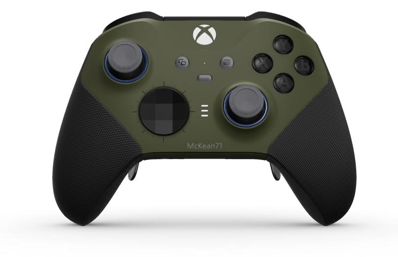 Xbox Elite Wireless Controller Series 2 - Core - Body: Nocturnal Green + Rubberized Grips, D-pad: Faceted, Carbon Black (Metal), Back: Nocturnal Green + Rubberized Grips
