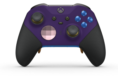Xbox Elite Wireless Controller Series 2 - Core - Body: Astral Purple + Rubberized Grips, D-pad: Facet, Soft Pink (Metal), Back: Shock Blue + Rubberized Grips