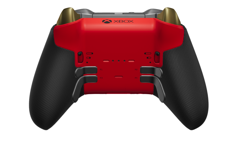 Xbox Elite Wireless Controller Series 2 - Core - Corpo: Vermelho Forte + Pegas em Borracha, Botão Direcional: Facetado, Storm Gray (Metal), Traseira: Vermelho Forte + Pegas em Borracha