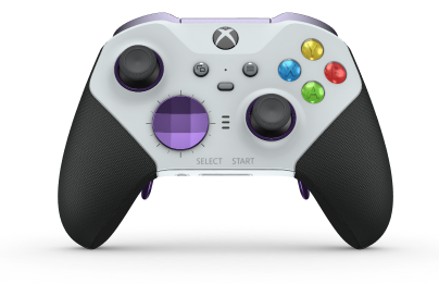 Xbox Elite Wireless Controller Series 2 - Core - Body: Robot White + Rubberized Grips, D-pad: Facet, Astral Purple (Metal), Back: Robot White + Rubberized Grips