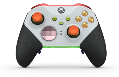 Xbox Elite Wireless Controller Series 2 - Core - Body: Robot White + Rubberized Grips, D-pad: Facet, Soft Pink (Metal), Back: Velocity Green + Rubberized Grips