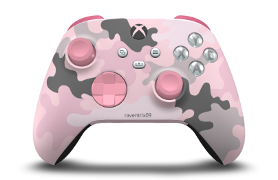 Xbox Wireless Controller - Body: Sandglow Camo, D-Pads: Retro Pink, Thumbsticks: Retro Pink