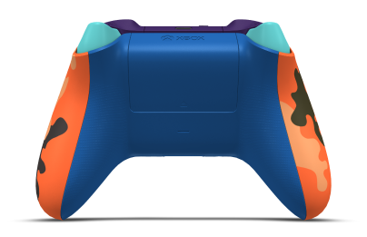 Xbox Wireless Controller - 機身: 火焰迷彩, 方向鍵: 衝擊藍, 搖桿: 衝擊藍