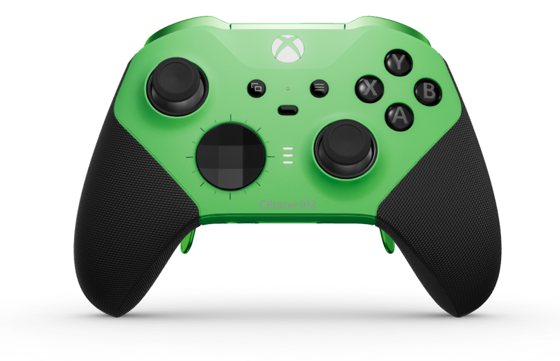 Xbox Elite Wireless Controller Series 2 - Core - Body: Velocity Green + Rubberized Grips, D-pad: Faceted, Carbon Black (Metal), Back: Velocity Green + Rubberized Grips