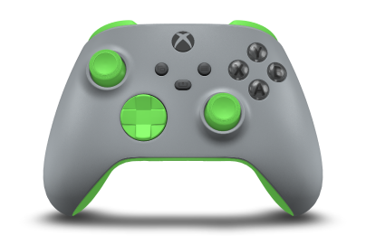 Xbox Wireless Controller - Body: Ash Gray, D-Pads: Velocity Green, Thumbsticks: Velocity Green