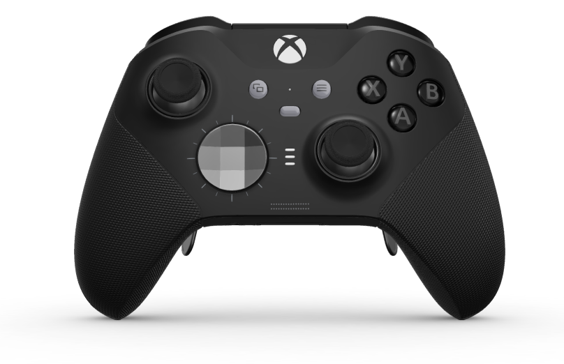 Xbox Elite Wireless Controller Series 2 - Core - Framsida: Carbon Black + gummerat grepp, Styrknapp: Facetterad, Storm Gray (Metall), Baksida: Carbon Black + gummerat grepp