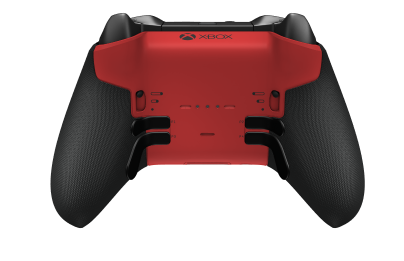 Xbox Elite Wireless Controller Series 2 - Core - Behuizing voorzijde: Pulsrood + rubberen handvatten, D-pad: Facet, Carbon Black (Metal), Behuizing achterzijde: Pulsrood + rubberen handvatten