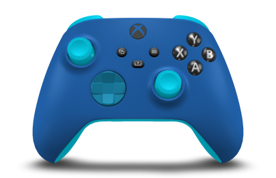 Xbox Wireless Controller - 機身: 衝擊藍, 方向鍵: 礦物藍, 搖桿: 蜻蜓藍