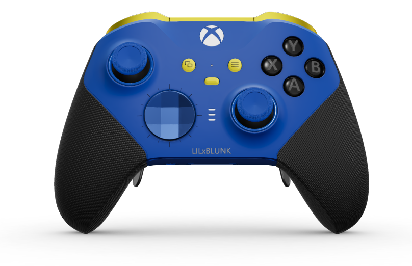 Xbox Elite Wireless Controller Series 2 - Core - Vorderseite: Shock Blue + gummierte Griffe, D-Pad: Facettiert, Photon Blue (Metall), Rückseite: Shock Blue + gummierte Griffe