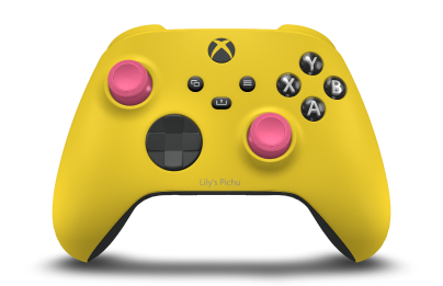 Xbox 無線控制器 - Body: Lightning Yellow, D-Pads: Carbon Black, Thumbsticks: Deep Pink