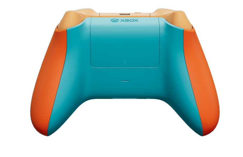 Xbox Wireless Controller - Text: Orangenschale, Steuerkreuze: Weiches Orange, Analogsticks: Carbon Black