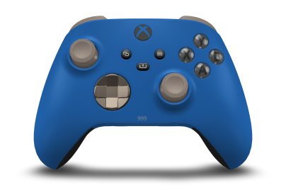 Xbox Wireless Controller - Body: Shock Blue, D-Pads: Desert Tan (Metallic), Thumbsticks: Desert Tan