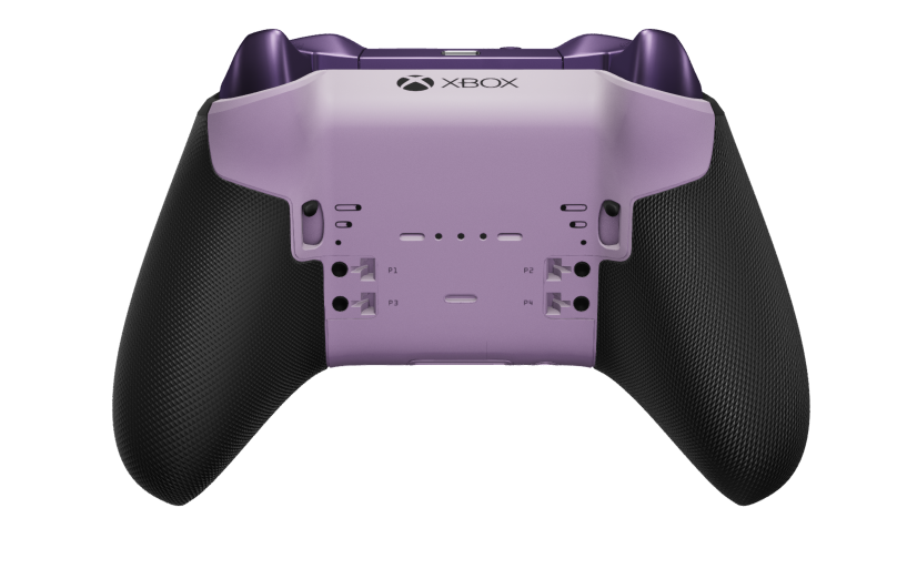Xbox Elite Wireless Controller Series 2 - Core - Telo: Soft Purple + pogumované rukoväti, Smerový ovládač: Fazetované, Astral Purple (kov), Zadná strana: Soft Purple + pogumované rukoväti