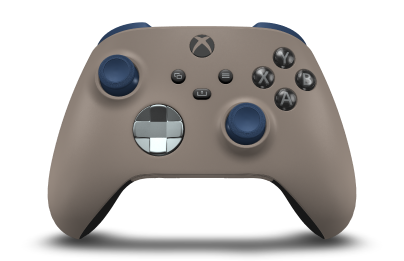 Xbox Wireless Controller - Body: Desert Tan, D-Pads: Ash Gray (Metallic), Thumbsticks: Midnight Blue
