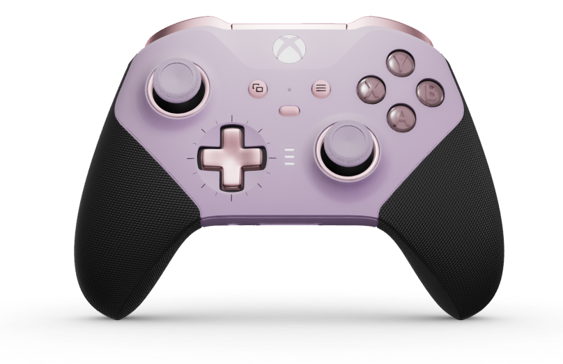 Xbox Elite Wireless Controller Series 2 - Core - Text: Soft Purple + gummierte Griffe, D-Pad: Kreuz, Soft Pink (Metall), Zurück: Soft Purple + gummierte Griffe