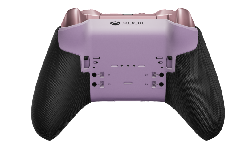 Xbox Elite Wireless Controller Series 2 - Core - Text: Soft Purple + gummierte Griffe, D-Pad: Kreuz, Soft Pink (Metall), Zurück: Soft Purple + gummierte Griffe