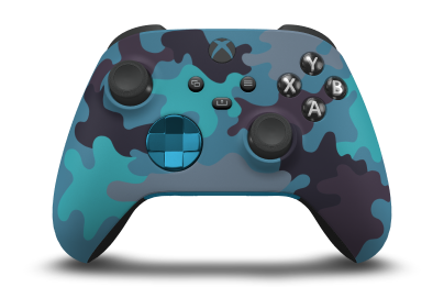 Kontroler bezprzewodowy Xbox - Body: Mineral Camo, D-Pads: Mineral Blue (Metallic), Thumbsticks: Carbon Black