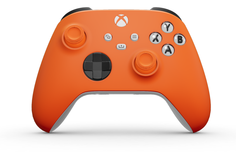 Manette sans fil Xbox - Cuerpo: Naranja intenso, Crucetas: Negro carbón, Palancas de mando: Naranja intenso