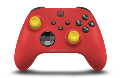 Xbox 무선 컨트롤러 - Corps: Pulse Red, BMD: Carbon Black (métallique), Joysticks: Lighting Yellow