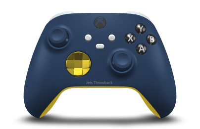 Xbox Wireless Controller - Body: Midnight Blue, D-Pads: Lightning Yellow (Metallic), Thumbsticks: Midnight Blue