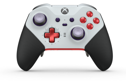 Xbox Elite ワイヤレスコントローラー シリーズ 2 - Core - Body: Robot White + Rubberized Grips, D-pad: Cross, Pulse Red (Metal), Back: Pulse Red + Rubberized Grips