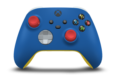 Xbox ワイヤレス コントローラー - Body: Shock Blue, D-Pads: Ash Grey, Thumbsticks: Pulse Red