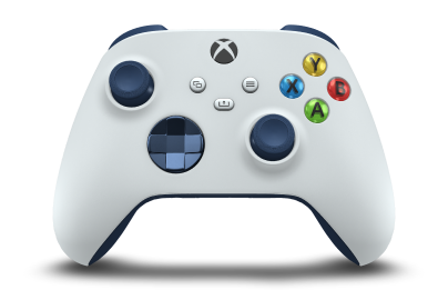 Xbox Wireless Controller - Hoofdtekst: Robot White, D-Pads: Middernachtblauw (metallic), Duimsticks: Middernachtblauw