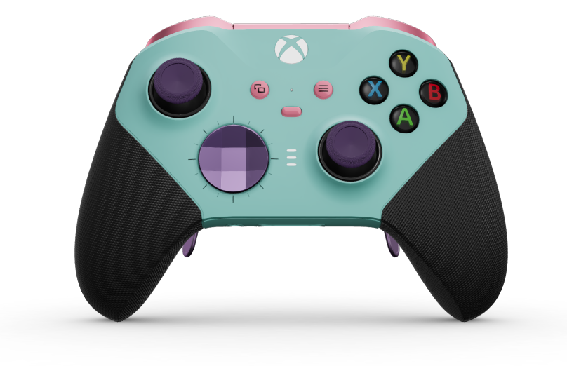 Xbox Elite Wireless Controller Series 2 - Core - Vorderseite: Glacier Blue + gummierte Griffe, D-Pad: Facettiert, Astral Purple (Metall), Rückseite: Glacier Blue + gummierte Griffe