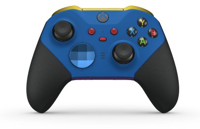 Xbox Elite Wireless Controller Series 2 - Core - Body: Shock Blue + Rubberized Grips, D-pad: Facet, Photon Blue (Metal), Back: Astral Purple + Rubberized Grips