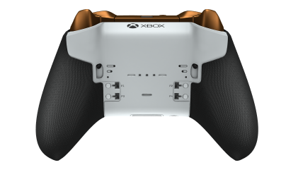 Xbox Elite Wireless Controller Series 2 - Core - Behuizing voorzijde: Robotwit + rubberen handvatten, D-pad: Cross, Soft Orange (Metal), Behuizing achterzijde: Robotwit + rubberen handvatten
