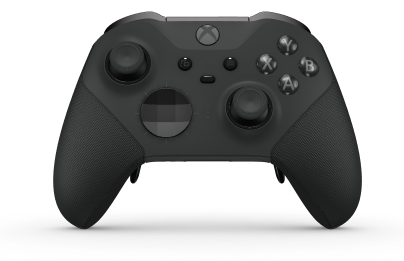 Xbox Elite Wireless Controller Series 2 – Core - Behuizing voorzijde: Carbonzwart + rubberen handvatten, D-pad: Facet, Carbon Black (Metal), Behuizing achterzijde: Carbonzwart + rubberen handvatten