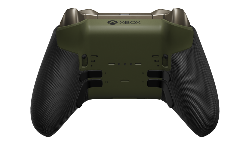 Xbox Elite Wireless Controller Series 2 - Core - Behuizing voorzijde: Nachtelijk groen + rubberen handvatten, D-pad: Gefacetteerd, nachtelijk groen (metaal), Behuizing achterzijde: Nachtelijk groen + rubberen handvatten