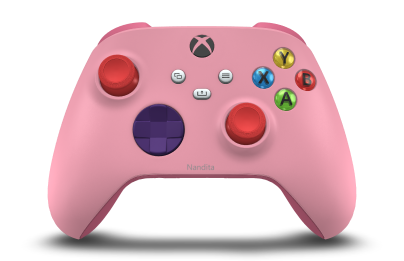 Xbox Wireless Controller - Body: Retro Pink, D-Pads: Astral Purple, Thumbsticks: Pulse Red