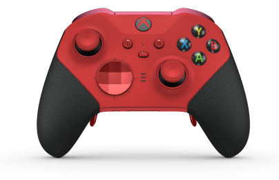 Xbox Elite 무선 컨트롤러 Series 2 - 코어 - Corps: Pulse Red + poignées caoutchoutées, BMD: Facette, Pulse Red (métal), Arrière: Pulse Red + poignées caoutchoutées