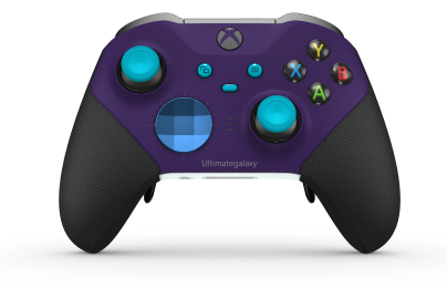 Xbox Elite Wireless Controller Series 2 - Core - Corps: Astral Purple + Rubberized Grips, BMD: Facette, Photon Blue (métal), Arrière: Robot White + Rubberized Grips