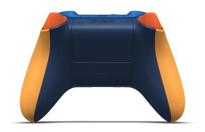 Xbox Wireless Controller - Brödtext: Mjukt orange, Styrknappar: Fotonblå (metallic), Styrspakar: Apelsinzest