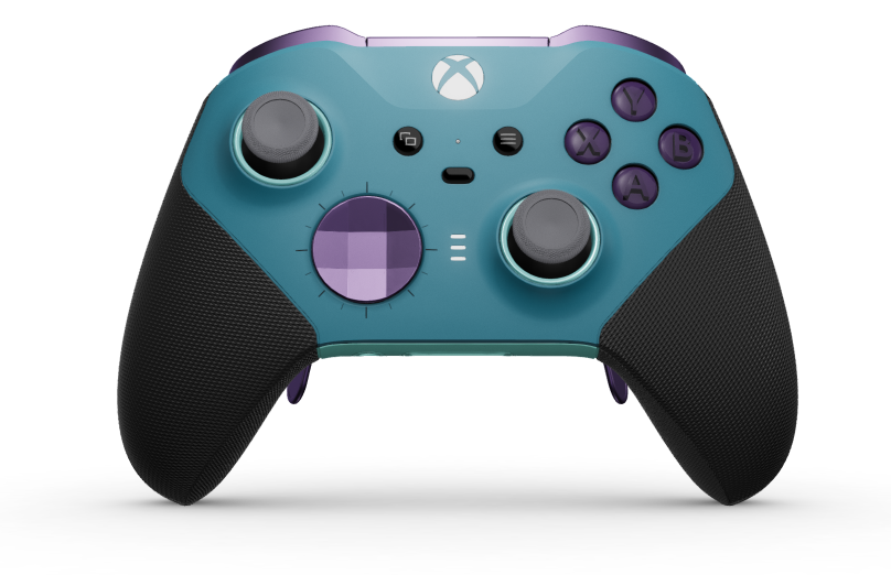 Xbox Elite Wireless Controller Series 2 - Core - Cuerpo: Azul mineral + Agarres texturizados, Cruceta: Facetado, violeta astral (metal), Atrás: Azul glaciar + Agarres texturizados
