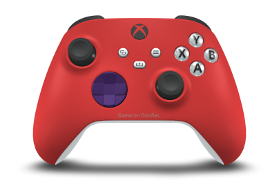 Xbox Wireless Controller - Corpo: Vermelho Forte, Botões Direcionais: Roxo Astral, Manípulos Analógicos: Preto Carbono