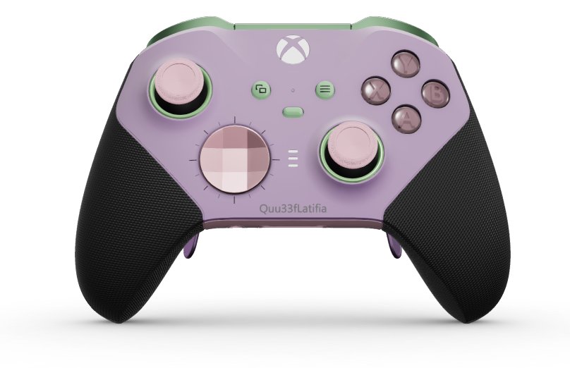 Xbox Elite Wireless Controller Series 2 - Core - Hus: Myk lilla + gummierte grep, D-pad: Fasettert, myk rosa (metall), Tilbake: Myk rosa + gummierte grep