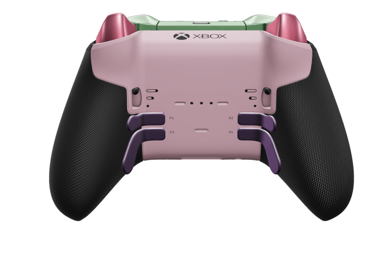 Xbox Elite Wireless Controller Series 2 - Core - Hus: Myk lilla + gummierte grep, D-pad: Fasettert, myk rosa (metall), Tilbake: Myk rosa + gummierte grep
