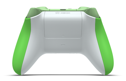Controller with Velocity Green body, Soft Green D-pad, and Robot White thumbsticks - back view
