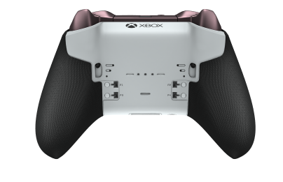 Manette sans fil Xbox Elite Series 2 - Core - Corpo: Robot White + Rubberized Grips, Botão Direcional: Faceta, Rosa Suave (Metal), Traseira: Robot White + Rubberized Grips