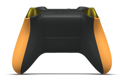 Xbox draadloze controller - Brödtext: Mjukt orange, Styrknappar: Guld, Styrspakar: Kolsvart